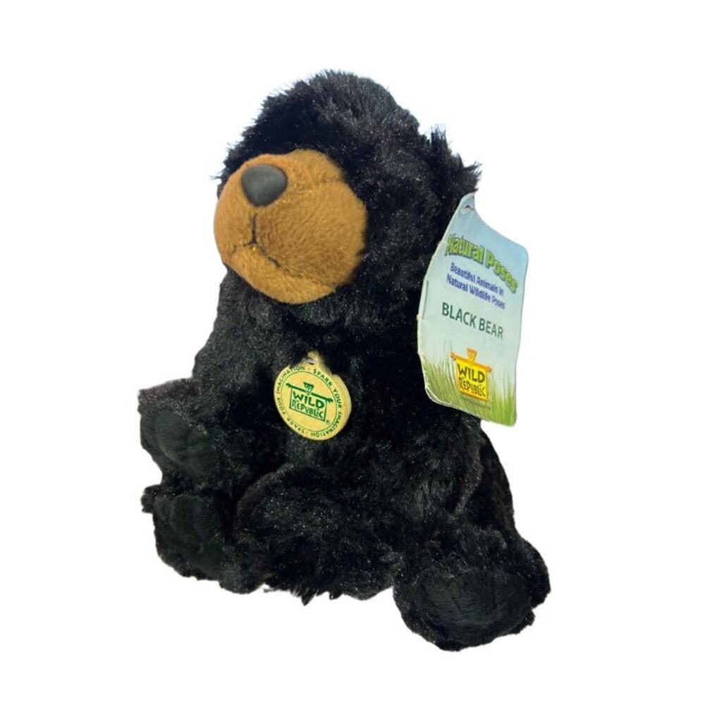 NWT Wild Republic Baby Black Bear Plush